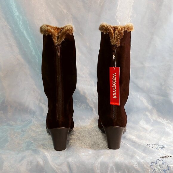 Waterproof Leather Boots by AEROSOLES Size 7.5 New - Picture 4 of 13